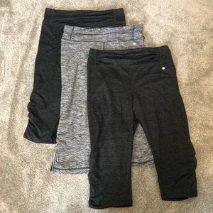 Tangerine Cropped Athletic Leggings